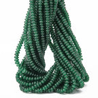 2 Strands (300PCs) Green Jade Rondelle Beads, 2 * 4mm Gemstone Loose Spacer Abacus Disk Beads for DIY Bracelet Necklace Earrings Jewelry Making, Craft Supplies Beading Kit - color: Green Jade, size: 2*4MM