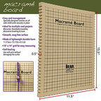 The Beadsmith Macrame Board, 11.5 x 15.5 inches, 0.5-inch-Thick Foam, 10x14 Grid for Measuring, Bracelet Project with Instructions Included, Create Macrame and Knotting Creations - size: 14 Inches X 10 Inches
