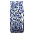 BEADIA Faceted Natural Lapis Lazuli Stone Round Loose Semi Gemstone Beads for Jewelry Making 2-2.5mm 38cm - color: Lapis Lazuli Faceted, size: 2-2.5mm