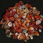 30in Red Agate Natural Chip Stone Beads 5-8mm About 230pcs, Irregular Drilled Orange Red Bead for Bracelets Jewelry Making Supplies for Adults, DIY Crafts. - color: Red Agate