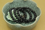 Angelstones Handmade Natural Healing Gemstone 8mm Round Beads Stretch Crystal Bracelet 7 Inch Unisex - color: Lava