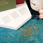 Craftdady 300Pcs 18K Gold Brass Eye Pins Flat & Ball Head Pins 30mm Golden Jewelry Pins Set Small Open Eye Metal Pins Needles for Crafts DIY Earring Pendants Jewelry Making Findings - color: 18K Gold, Mixed Pins