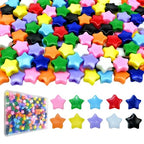 Amaney 300pcs Star Beads Multi Color Acrylic Beads for Bracelet Necklace Craft Jewelry Making - color: BigStar
