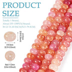 About 155~159pcs/strand Rondelle Glass Beads Imitation Gemstones Loose Spacer Beads for Jewelry Making Bracelet Necklace Earring DIY Crafts, 8x5mm, Hot Pink - color: Hot Pink