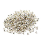 Craftdady 8/0 Metallic Silver Round Glass Seed Beads 3mm Grade A Tiny Loose Pony Spacer Beads About 1111Pcs for Jewelry Making Hole: 1mm - color: Metallic Silver, 3x2mm