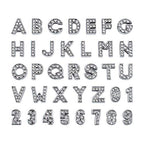 AUEAR, 36 Pack Silver 8mm Full Rhinestone Slide Charms Alloy Letter Crystal A-Z Alphabet with 0-9 Numbers for Bracelets Wristbands DIY Jewelry Making - color: Silver, size: 36 Pack