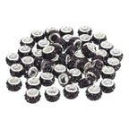 uxcell 50Pcs European Large Hole Beads, Rhinestone Craft Bead Crystal Charm Spacer Beads for Pens Bracelet Making Necklace DIY Craft, Dark Purple - color: Dark Purple
