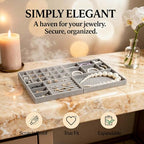 8 Pcs Jewelry Drawer Organizers, Velvet Jewelry Trays for Drawer, Stackable Jewelry Trays Ideal for Rings, Earrings, Bracelets, Necklaces, Gray - color: Gray