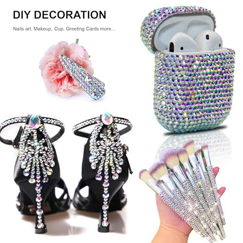 Blinginbox 25000pcs Flatback Rhinestones,Resin Non Hotfix Rhinestones Large Quantity Wholesale for Crafts DIY Creative Design,Clothes,Makeup,Nail Art (4mm=0.15",Light Rose - color: Light Rose, size: 4mm=0.15"