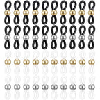 40 Pcs Eyeglass Chain Ends, Adjustable Silicone Anti-Slip Rubber Connectors, Glasses Strap Retainer Holder Loops for Sunglasses Sports Eyeglasses Necklace Chains
