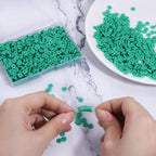 Lake Green Polymer Clay Beads, 6mm Heishi Bead for Jewelry Bracelets Necklace Making 1000PCS - color: Lake green