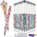 Tondiamo 45 Pcs Full Rhinestone Beadable Pens Bulk Set 15 Glitter Diamond Pens with Cards & Bags Fancy Beaded Pen for Beads DIY Cute Journalling Bling Ballpoint Craft Making(Shell Diamonds) - style: Shell Diamonds