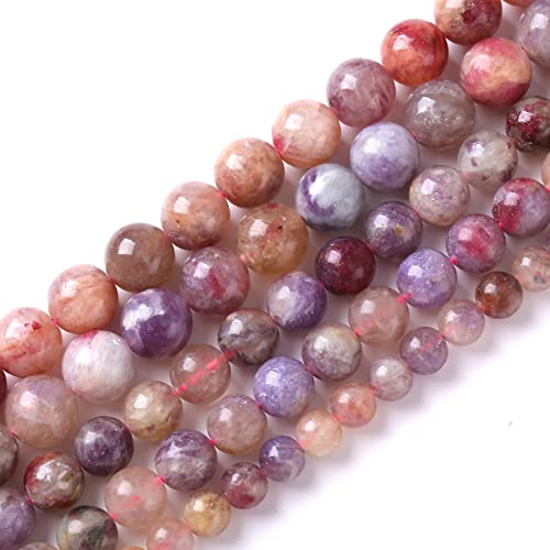 60pcs 6mm 5A Natural Pink Tourmaline Stone Beads Round Loose Spacer Healing Energy Beads for Jewelry Making DIY Bracelets Necklaces 15" (6mm, Pink Tourmaline) - color: Pink Tourmaline, size: 6mm