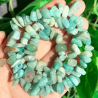 30in Amazonite Natural Chip Stone Beads 5-8mm About 230pcs, Irregular Drilled Light Blue-Green Bead for Bracelets Jewelry Making Supplies for Adults, DIY Crafts. - color: Amazonite