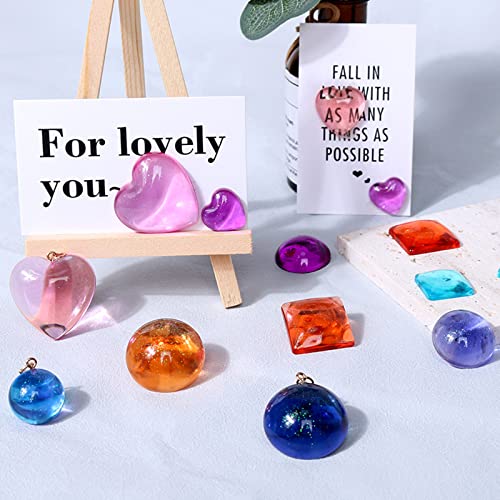 2 Pcs Gem Jewelry Casting Mold,Resin Jewelry Casting Molds for Making Earrings Jewelry Making Crafting Projects (Large) - color: mix-large