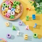FASHEWELRY 30Pcs Large Acrylic Letter Beads with Large Hole Big Plastic Letter Blocks Charms 3D Letters Chunky Vowel Initial Alphabet Beads for Key Chains Necklace DIY Arts Craft Projects - color: Random #2, size: Vowels
