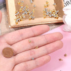 Psyqtsuary 80 Pcs Gold Silver Round Crimp Beads for Jewelry Making Brass Metal Round Crimp-Bead Gold Silver Spacer-Beads for DIY Bracelet Jewelry Making (Gold and Silver)
