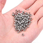BEADIA Stainless Steel Spacer Beads 5x3mm Rondelle Loose Charm Caps Beads for DIY Jewelry Making 100pcs with 2.5mm Hole - color: 5x3mm 2.5mm