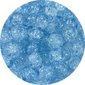 100pcs Crackle Glass Beads 10mm Round Crystal Glass Spacer Crafts Beads for Jewelry Making Necklace Bracelet Earrings DIY Crafts(Azure) - color: Azure, size: 10mm