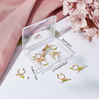 Beebeecraft 8 Sets Toggle Clasps Enamel 18K Gold Plated Brass Flower Bracelet Toggle Clasps Tulip T Bar for Necklace Bracelet Making - color: #8 8 sets