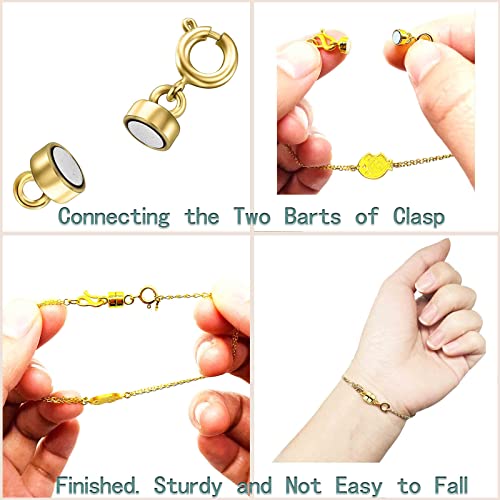 Magnetic Necklace Clasps and Closures,Converters Jewelry Clasps for Bracelet Necklaces Chain,Gold and Silver Plated Jewelry Making Necklace Clasps - color: 12Pcs | 6Gold & 6Silver