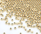50pcs Adabele Real 1/20 14K Gold Filled Seamless 3mm (0.12 Inch) Tiny Small Round Loose Beads Spacer Non Tarnish for DIY Craft Jewelry Making JK2-A3 - color: 14K Gold Filled, size: 3mm (0.12") - 50pcs