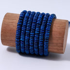 Natural Lapis Lazuli Disk Stone Spacer Beads 6x2mm 38cm/str Flat Rondelle Loose Semi Gemstone Caps for Making Bracelets Necklace - color: Lapis Lazuli