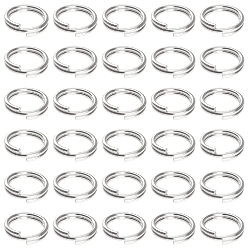 Pawfly 100 Pack 2/5 Inch Mini Split Jump Ring with Double Loops Small Metal Rings Connectors for Jewelry Necklaces Bracelets Earrings Crafts Ornaments and DIY Arts - size: 2/5 Inch,100 PCS