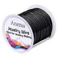Anezus Craft Wire - Tarnish Resistant Copper Beading Wire for Jewelry Making Supplies (Black, 18 Gauge) - color: Black