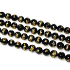 MJDCB Natural Stone Beads 12mm 30pcs Round Black Onyx Carved Dragon Loose Gemstone Bead Charms for Jewelry Making Bracelet Necklace Earring Pendant - color: Black Onyx Carved Dragon, size: 12mm