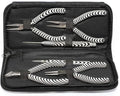 The Beadsmith Zebra Print Tool Kit – 6 Pieces: Chain, Round, and Bent Chain Nose w/Side Cutter, Tweezers, & Reamer with Zippered Pouch, 5-Inch Each - size: tool kit - 5" (6-piece)