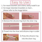 Clip Stopper Charms Sterling Silver Rondelle Spacer Bead Charm Stopper Charm for Pandora Charm Bracelets - color: Gold-Plated (2 pcs)