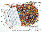 1.75oz (50g) Mix of Small Rocailles, Seed Beads & Bugles 2-10mm Preciosa Ornela Czech Glass Beads, Mix Multi Big Pack - color: Seed Beads Mix - multi - big pack, size: Mix