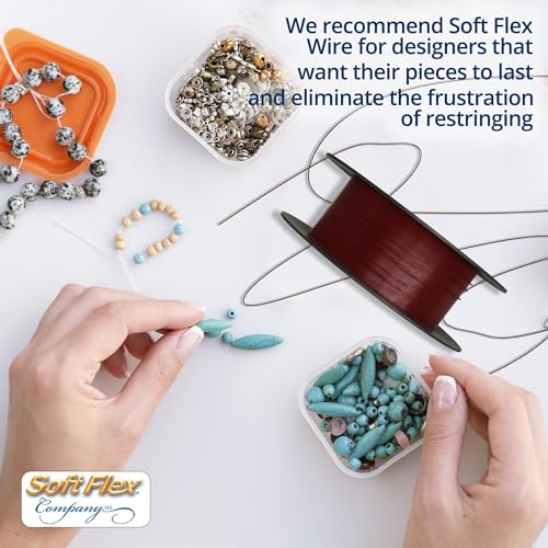 Soft Flex 49 Strand Beading Wire - Medium 0.19 Diameter - 30 Feet Nylon Design Wire - style: Garnet