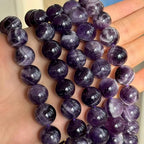 MJDCB Natural Dreamy Amethyst Beads Round Stone Beads DIY Loose Beads for Jewelry Making Beads 15" (14mm) - color: Dreamy Amethyst, size: 14mm