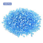 uxcell 1400Pcs Glass Bugle Beads, 1.9x1.5mm Tube Mini Loose Glass Seed Spacer Bead for DIY Earrings Necklaces Bracelets Jewelry Making (Lake Blue) - color: Lake Blue, size: 1.9x1.5mm