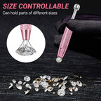 2 PCS Piercing Ball Grabber Tool, 4 - Claw Stainless Steel Jeweler Pick Up Tools,Septum Ball Screw Tool for Piercing Changing/Removal/Holder,Earring Pearl Grabber for Jewelry/Electronic Components - color: 2pcs Pink