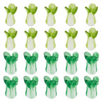 SUNNYCLUE 1 Box 40Pcs Lampwork Glass Beads Fengshui Chinese Cabbage Green Vegetable Handmade Lampwork Charms Bulk Fortune Wealth New Year Good Luck Loose Spacer Beads for Jewelry Making Kits