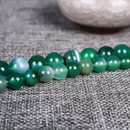 37Pcs Natural Crystal Beads Stone 10mm Green Stripe Onyx Agates Gemstone Round Loose Energy Healing Beads for Bracelet Necklace Earrings Jewelry Making - color: Green, size: 10MM