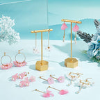 SUNNYCLUE 1 Box DIY 10Pairs Acrylic Flower Charms Petal Charms Earrings Making Kit Pink Flower Pendants Faceted Glass Beads Imitation Pearl Beads Post Earring Findings Ear Hooks Adult Women - color: Diy 10 Pairs Acrylic Flower Pink Earrings