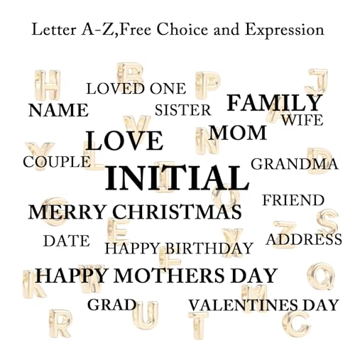 S925 A-Z Bead Charms,Initial Letter Alphabet, 14K Gold Plated, for Bracelet Necklace, Gift for Mothers Nurses Day Graduation Birthday Anniversary, for Girlfriend Family Friend, for Pandora - style: J