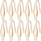 SUNNYCLUE 1 Box 80Pcs Stainless Steel Earring Hooks Real 18K Gold Plated Ear Wires with Loops Fish Hooks French Earring Findings for Pierced Ears Jewelry Making Supplies Hypoallergenic - color: 80pcs 18k Gold Plated Drop Shaped Earring Hooks