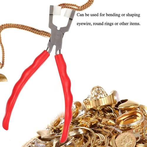 Nylon Jaw Pliers for Jewelry Making Non-Scratch C-Type Pliers with Anti-Slip Handle Round & Flat Nose Design for Wire Bending(Arc pliers) - style: Arc pliers