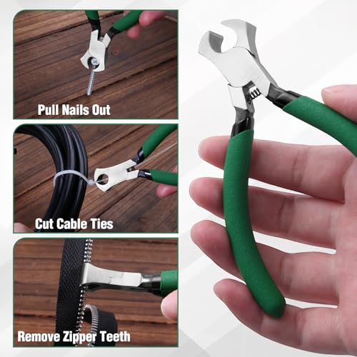 4.5 Inches Mini End Cutting Pliers PVC Handles End Nipper Jewelry Pliers Nail Puller Tool for Installing Carpenter Jewelry Making Tool for Crafts DIY Working - style: End Cutting Pliers