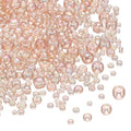 MECCANIXITY 15/0 11/0 8/0 6/0 Glass Seed Beads 1.5mm/2mm/3mm/4mm Loose Seed Beads for Jewelry Earring Bracelet Craft Making, 5888PCS, Champagne - color: Champagne