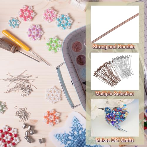 MECCANIXITY 200Pcs Plated Ball Head Pins Jewelry Making 24 Gauge 25mm Wire Head Pins Brass Ball Head Pins End Head Pins for DIY Craft Necklaces Bracelets Earrings, Silver and Purple Bronze - color: Silver and Purple Bronze, size: 25mm