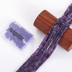 Natural Amethyst Rectangle Tube Beads 4x13mm 38cm/str Loose Semi Gemstone Stone Beads for Making Bracelets Necklace Earrings - color: Amethyst, size: 4x13mm Rectangle
