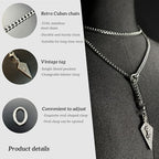 18K Gold Plated Knight's Shield Slip Chain for Women - color: Stainless Steel, size: 39''