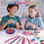 FUNiOi 1000 PCS Cat Weaving Loom Refill for Bracelet Making Kit, DIY Arts and Crafts Supplies, Baby Hair Ties for Girls Ages 6-12, Gift Idea for Kids and Beginners - size: Loom Loops Refill