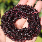 400pcs Natural Chip Stone Beads for Jewelry Making Garnet 5-8mm Irregular Gemstones Healing Crystal Loose Rocks Bead Hole Drilled for Ring Earrings Necklace Bracelet Making DIY Art Crafts - color: Garnet (2 Strands-62")